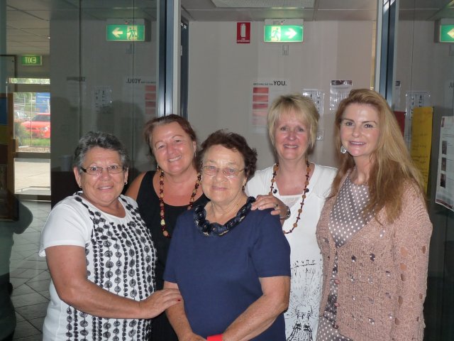 Joy Reid, Liz & Merle McEntyre, Jill Barnes, Debbie Barwick at Mandurah HIBC, 2014